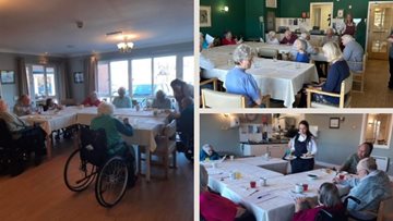 Residents at Greenways Court try the new spring menu